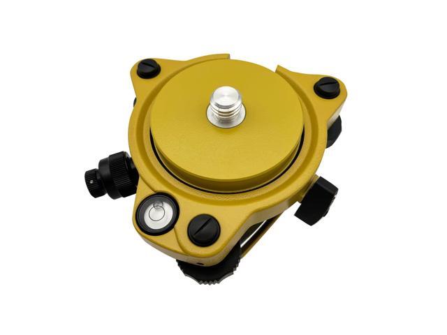 New Yellow Tribrach with Optical Plummet & Carrier Fixed Adapter, Optical Plummet Adapter with 5/8x11 Thread Mount for GPS
