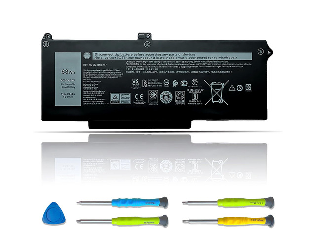 63Wh 4-Cell RJ40G Laptop Battery Compatible with Dell Latitude 15 5520 14 5420 Precision 15 3560 Series M033W P104F P104F001 WY9DX P137G P137G001...