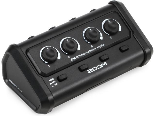 ZHA-4 4-Channel, Battery-Powered Headphone Amplifier with Volume & Mute Functions, for Podcasting, Music, Production