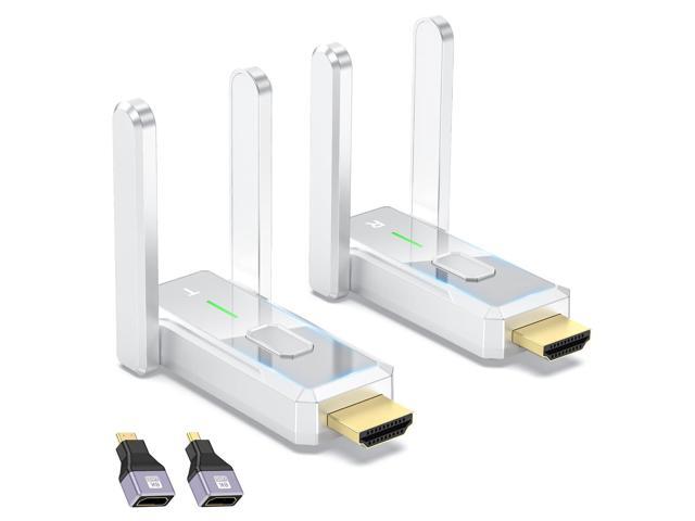 Wireless HDMI Transmitter and Receiver, Wireless HDMI Extender, Plug & Play 4K Decode 1080P Output Stream from PC/Laptop/Projector to...