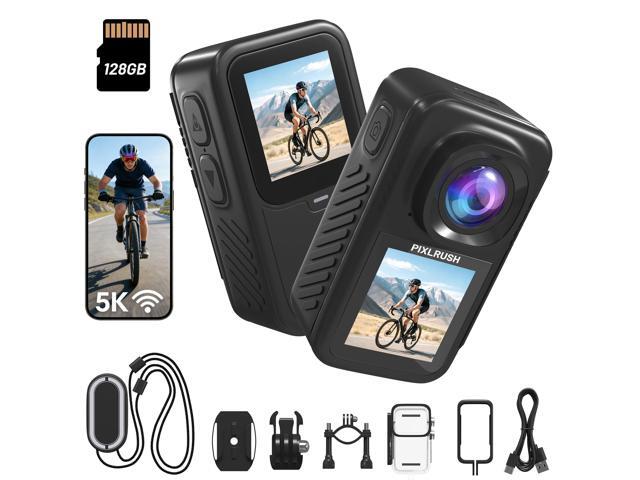 4K Dual-Screen Mini Body Camera, 5K Enhanced 64MP POV Action Camera with 130Â° Wide Angle & 30M Waterproof, EIS, Magnetic Body, WiFi & App Control,...