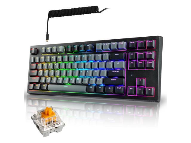 Phantom+ Elite 87 Key RGB Mechanical Gaming Keyboard 3 Mode Wireless Bluetooth 5.0 2.4GHz & USB C Wired Hot Swappable 5 Pin Double Shot PBT...
