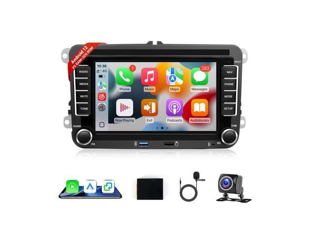 Car Stereo for Volkswagen VW Passat Golf MK5 MK6 Jetta Tiguan Beetle Car Radio with Wireless Carplay Android Auto, 7 inch Touch Screen GPS.