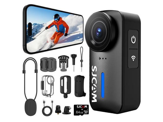 C110+ 4K Mini Body Camera with 6-Axis Gyro Stabilization,170° Wide Angle Magnetic POV Camera,30M Waterproof,64GB Card, Hands-Free Recording for.