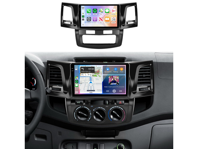 5Ghz WiFi Car Stereo Radio for Toyota HILUX 2005-2014 Support Wireless Carplay Android Auto 9'' HD 1080P Touchscreen with Android 15 GPS Navigation...