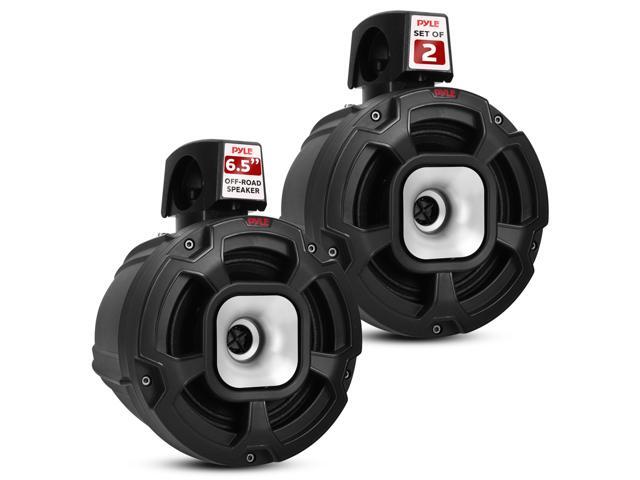 Waterproof Speakers Setup, 6.5' Outdoor Speaker Pair with 1300 W Power, UTV Sound for Off-Road Use, Marine Setup for Boats, Wired Audio System for.