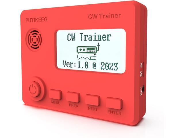 Mini CW Trainer Morse Code Trainer with Display, Moore Simo Wales Code Shortwave Radio Telegraph Key Car Key Learning CW Radio for Telegraph.
