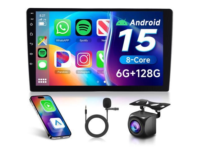 6G+128G 8-Core Android Car Stereo Double Din 10.1 inch Wireless Carplay IPS Touchscreen Car Radio Android Auto Screen with GPS Navi Bluetooth DSP,.