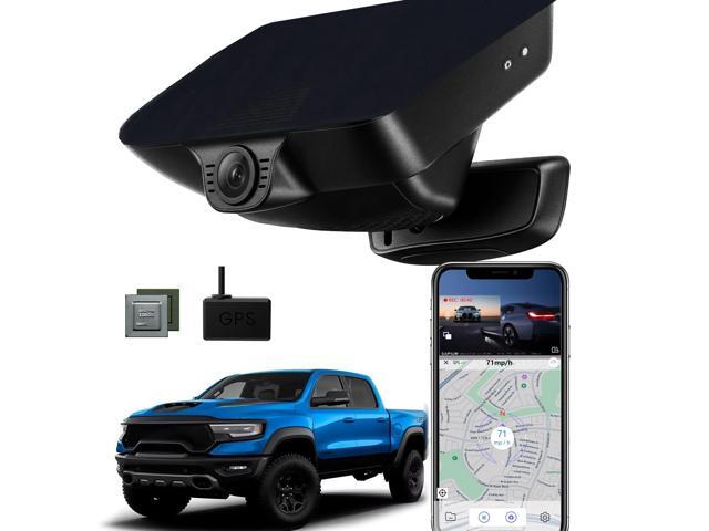 4K Dash Cam Fit Dodge RAM 1500 2019-2024, S87 Front only 4K Hidden OEM Style, 128GB EMMC, 24H Parking Mode, GPS & CPL, For Rebel Big Horn Laramie