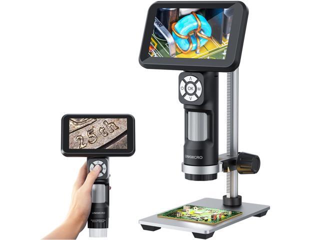 4K HDMI Digital Microscope for Coins, 3840P UHD Video, 4K Soldering Microscope Camera 1200X with 5' Screen, Handheld Coin Magnifier for Adults, 8.