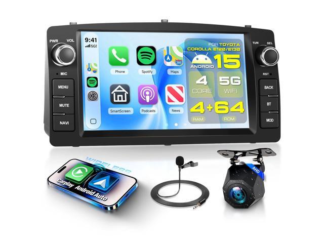 4 Core 4+64G Android Car Stereo for Toyota Corolla E120 2003-2007/E130 2005-2008 with DSP Carplay Android Auto, 7' 1280P Touchscreen Radio with.