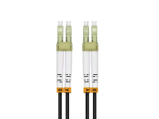 50M LC to LC 10G OM3 Outdoor Armored Duplex 50/125 Fiber Optic Cable Jumper Optical Patch Cord Multimode 50Meters 165ft LC-LC