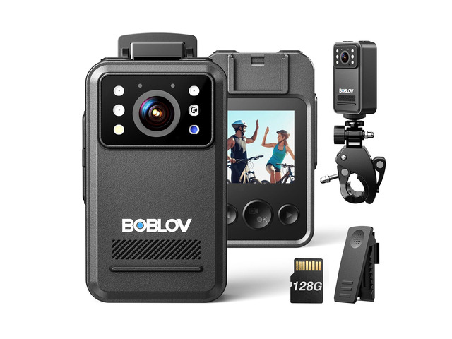 A28 Small Body Camera, Mini Video Camera Camcorder with 2K, 9 Hours Battery Life, with Night Vision, and Bike Mount for On-The-Go Recording, Law...