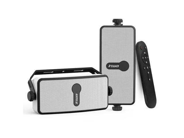 Upgraded 200W Outdoor Bluetooth Speakers Pair - IPX5 Waterproof Wall Mount Stereo Speaker, Wireless Multi-Speaker Connection with Auracast, Sound...