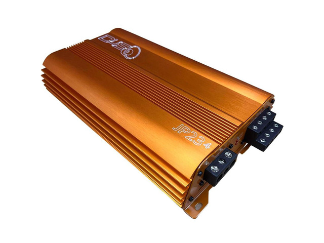 JP234 Orange 2000W 4-Channel Class D Car Audio Amplifier, 234W x 4 @ 14.4V - 4 ohms, 334W x 4 @ 14.4V - 2 ohms, Multi-Speaker System