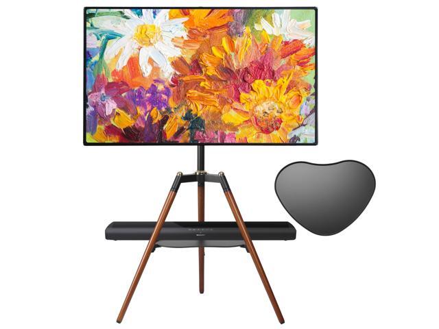 Universal Tripod Easel TV Stand for 32-65 inch LED LCD Screen Flat Curved Screen, Height Adjustable Studio TV Display Stand with 140° Swivel for...