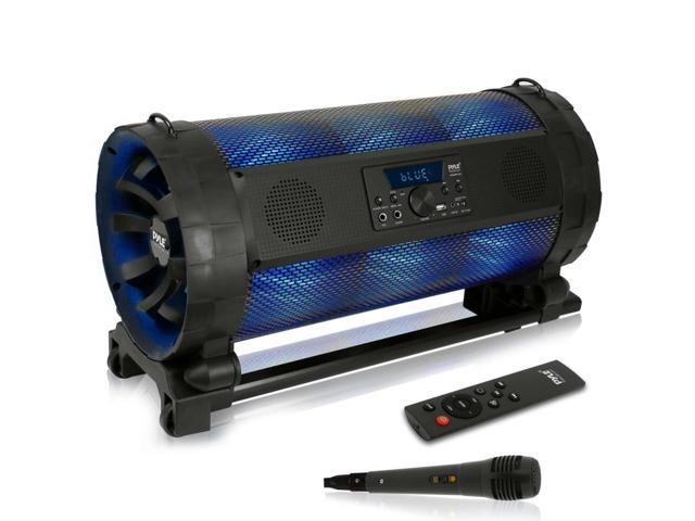 Portable Bluetooth Boombox Stereo System - 600 W Digital Outdoor Wireless Loud Speaker w/LED Lights, FM Radio, MP3 Player, USB, Wheels, w/ Karaoke...
