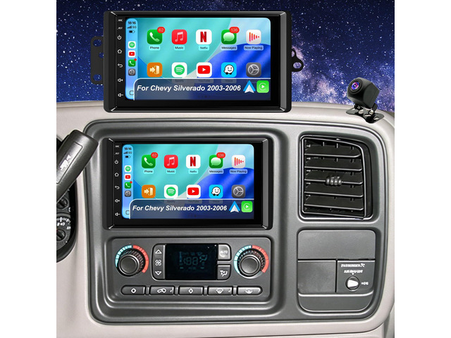 Upgrade Car Radio for Chevy Silverado GMC Sierra 1500 2500 3500 2003-2006 7inch 5GWifi Touchscreen Stereo for Express 2001-2007, Colorado Canyon...