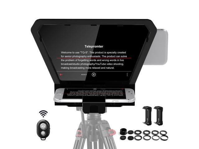 GVM Teleprompter Portable for iPad, Tablet, Smartphone & DSLR Cameras, Teleprompter Kit with Remote Control & Flexible Holder, teleprompter for...