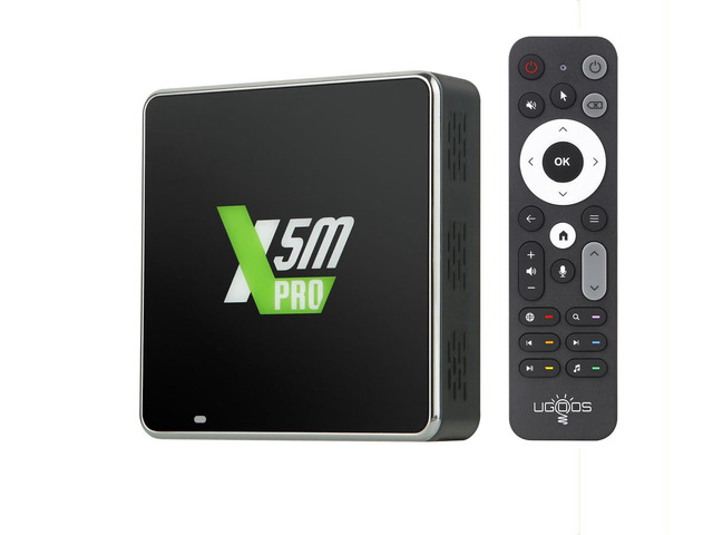 X5m PRO TV Box Android 14.0 Amlogic S905x5m 4GB RAM 32GB ROM 2.4G/5G Dual WiFi Ethernet 1000M USB 2.0 BT5.4 Support AV1 VP9 H.265 4K HDR Box