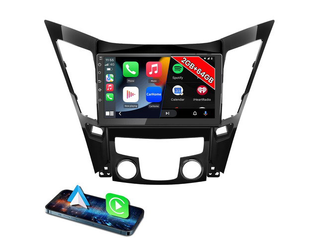 Android 13 Car Radio Compatible for Hyundai Sonata 2011-2015 9 Inch Touch Screen with GPS/FM/WiFi/USB, Support SWC Wireless CarPlay Android Auto...