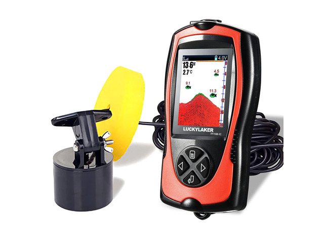 Portable Display Fish Finder Boat Handheld Transducer Fish Finders Kayak Water Sensor Depth Finder LCD Wired Cable Ice Sea Fishing