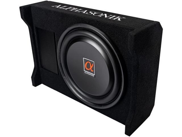 AS120A 12' 1500 Watts with a Built-in Amplifier Down-Firing Shallow Mount Enclosed for Tight Spaces in Cars and Trucks, Slim Thin Loaded Subwoofer.