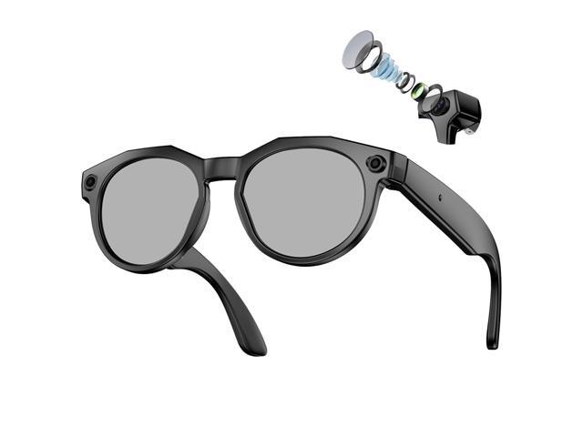 AI Smart Glasses with Camera, 8MP 4K HD Video & Photo Capture, Real-Time Translation, Recording Glasses with AI Assistant, Open-Ear Audio, Object...