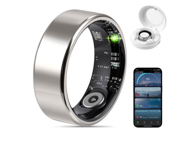 Smart Health Ring for Women Men: Fitness Tracker Ring with Heart Rate,Blood Oxygen,Sleep Monitor,Stress,Steps Counter,IP68 Waterproof for iOS &...