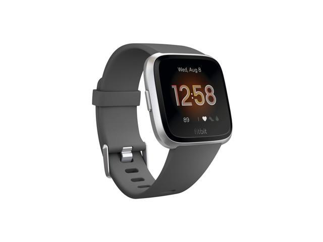 Versa Lite Smartwatch,GPS,Charcoal/Silver Aluminum, One Size (S & L Bands Included)