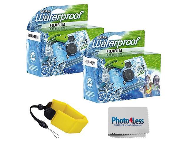Quick Snap Waterproof 35mm Single Use Camera 2 Pack Floating Foam Strap (Yellow)
