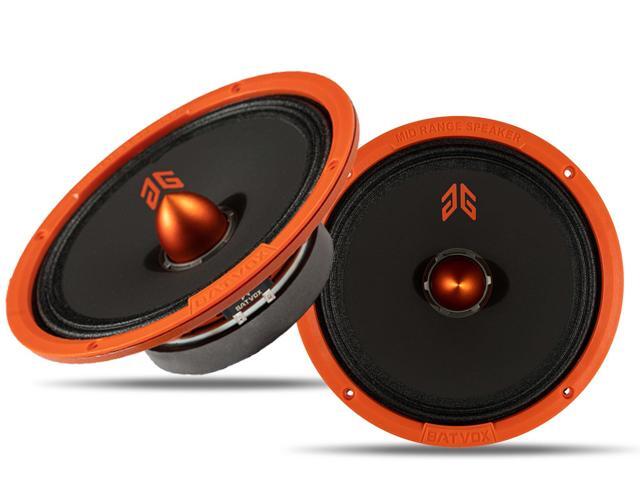 MX80E1 Midrange Loudspeaker 8' Orange Bullet, 560W Max, 6 Ohms, Premium Quality Audio Door Speakers for Car or Truck Stereo Sound System, Orange (2...