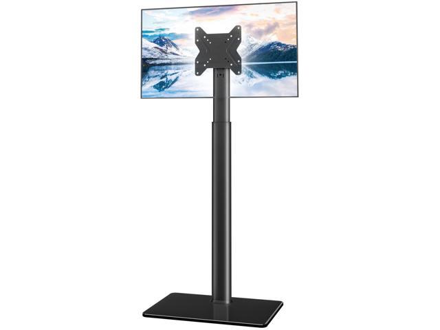 Universal TV Stand Monitor with Mount 100 Degree Swivel Height Adjustable and Tilt Function for 19 to 43 inch LCD, LED OLED TVs,Space Saving.