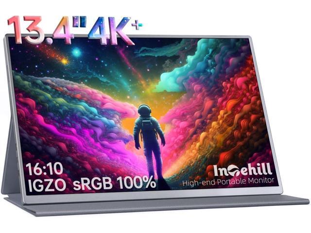 4K Portable Monitor for Laptop, 3840x2400 Portable IGZO Display 16:10, 100% sRGB USB-C HDMI External Display with Speakers, Travel Monitor Second...