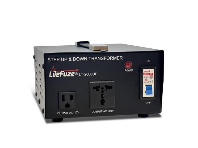 2000 Watt Voltage Converter Transformer Step Up/Down - 110v to 220v / 220v to 110v Power Converter - Fully USA Grounded Cord - Universal Outlet.