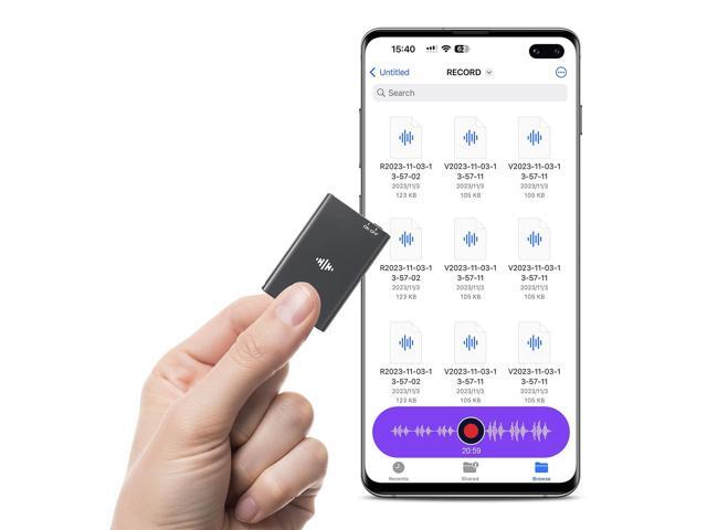 136GB Magnetic Voice Recorder - Voice Activated Recorder AI-Intelligent Noise Reduction, 4800 Hours Recording Device & USB-C Audio Recorder for...