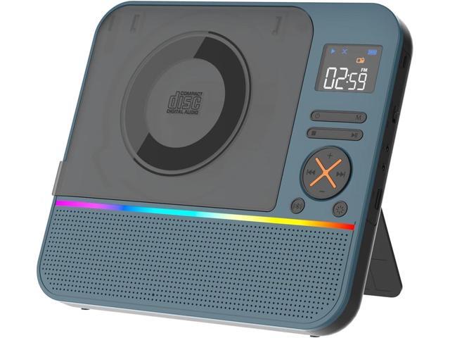 CD Player Portable, HiFi Stereo Portable CD Player with Bluetooth, Desktop Player Bluetooth for Home with Remote Control, RGB Light, Supports.