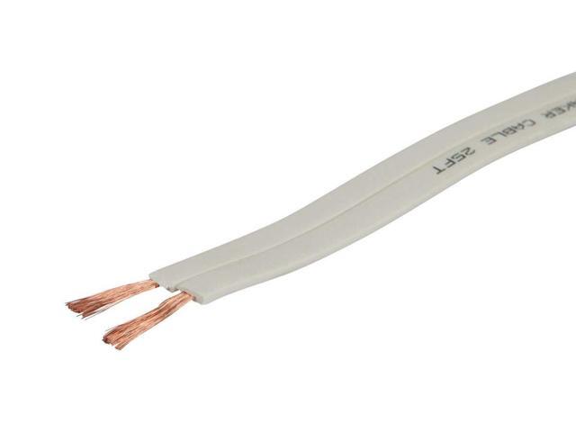 Planate Series 16 Gauge AWG Pure Copper Flat Speaker Wire/Cable - 250ft CL2 in Wall Rated, Jacketed in PVC Material for Home Theater, Car Audio and.
