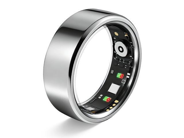 Smart Ring for Women Men Fitness Tracker Heart Rate Sleep Trends 128 Sports Modes Gesture Control Cycle Tracking IP68 Waterproof No Subscription.