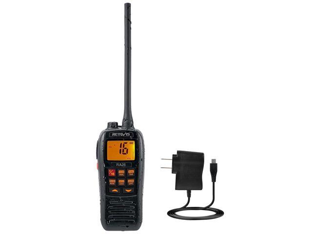 RA26 Marine Radio Handheld, Floating IP67 Waterproof 2-Way Boat Radio with 1500mAh USB Rechargeable Battery, NOAA Weather Alert, International...