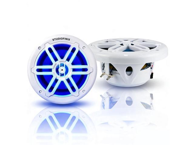 8inch 900W Marine Speakers with LED Lights -2 Way Weather Resistant Boat Speakers Perfect for Boats, ATVs, UTVs (Pair,White)
