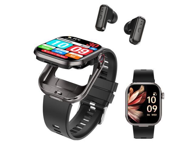 Smart Watch with Earbuds,2.02' HD Screen,2 in 1 Smart Watches for Women,Waterproof Fitness Tracker Watch with Wireless Earphone Compatible for.