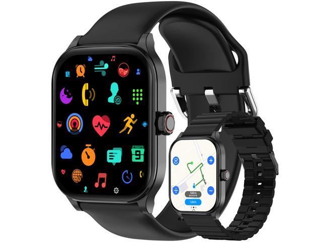 Smart Watch, GPS & Free Maps, 1.96' HD Screen, AI, Bluetooth Call & Text, Health, Fitness & 24/7 Sleep Tracker, 100+ Workout Modes, 5 ATM.