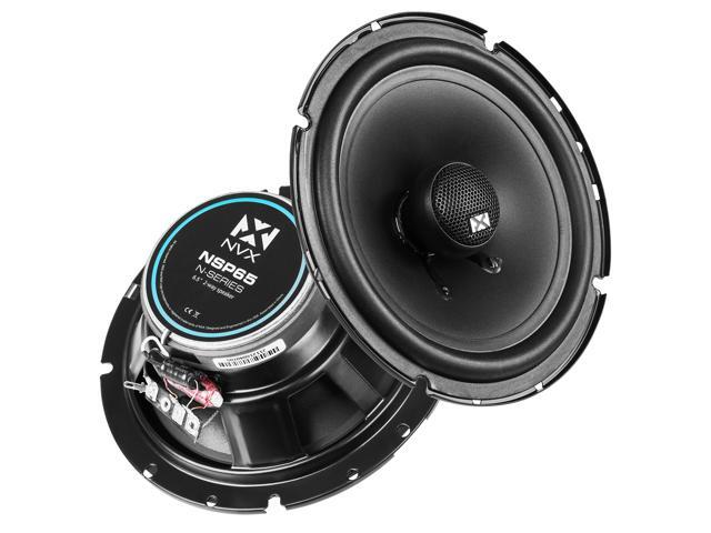 NSP65 6.5' Car Speakers, 540W Max, 180W RMS, 2-Way Coaxial w/Silk Dome Tweeters & Built-in X-Overs, Easy to Install in Cars/Trucks/Doors (Pair)