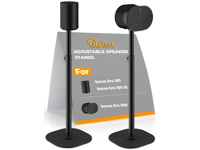 Speaker Stands Pair for Sonos Era 100, Era 100 SL & Era 300, Adjustable 22'42' Floor Stands with Cable Management Heavy Duty Metal Construction...