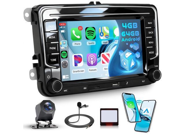 4G 64G Android Car Stereo for VW Passat Golf MK5 MK6 Jetta T5 EOS Polo Touran Seat Sharan Wireless Carplay Android Auto, 7'' Touchscreen Car Radio...