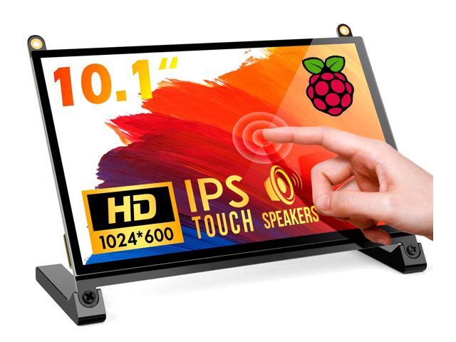 Raspberry Pi Screen, 10.1 Touchscreen Monitor, IPS FHD 1024×600,Responsive and Smooth Touch,Dual Built-in Speakers,HDMI Input,Compatible with...