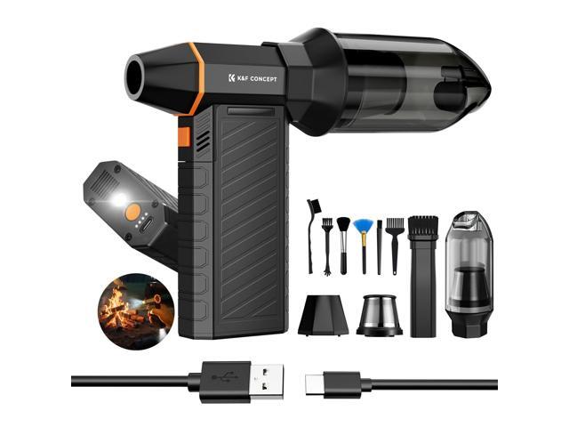BS500M 2 in1 Magnetic Compressed Air Duster, Electric Air Duster 300000RPM Vacuum Cleaner 3 Gear Super Wind Power Rechargeable Brushless Motor for...