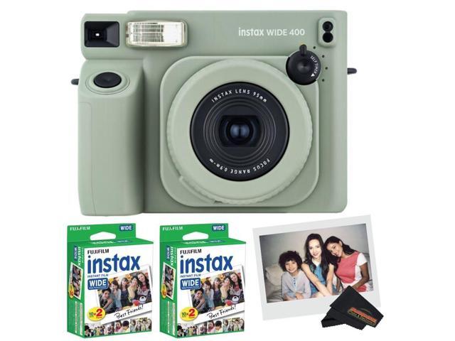 INSTAX Wide 400 Instant Camera - Sage Green (Camera w/ 2 Wide Twin Packs)