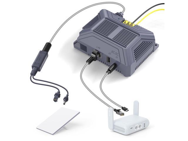 Starlink Mini PoE Injector & 12V Starlink Adapter Splitter for Starlink Mini/Mini X, Soldering-Type RJ45 150W GigE Passive PoE, ESD Protection DC...